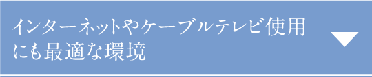 インターネットやケーブルテレビ使用にも最適な環境